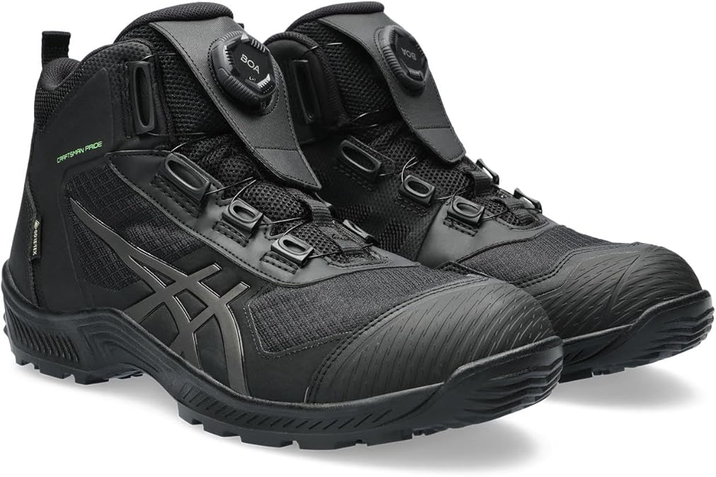 ASICS 安全靴 黒 ベルクロストラップ JSA認証　ウィンジョブ　CP301 アシックス ウィンジョブ CP301 ブラック×ブラック 25．5cm